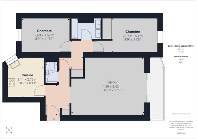 Appartement F3 à vendre - 3 pièces - 68.21 m2 - BOULOGNE BILLANCOURT - 92 - ILE-DE-FRANCE - Century 21 Prestimmo Conseil