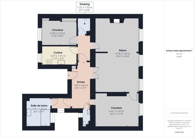 Appartement F3 à louer - 4 pièces - 87.93 m2 - PARIS - 75016 - ILE-DE-FRANCE - Century 21 Prestimmo Conseil