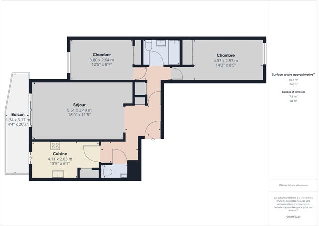 Afficher la photo en grand Appartement T3 à louer - 3 pièces - 68.23 m2 - BOULOGNE BILLANCOURT - 92 - ILE-DE-FRANCE - Century 21 Prestimmo Conseil