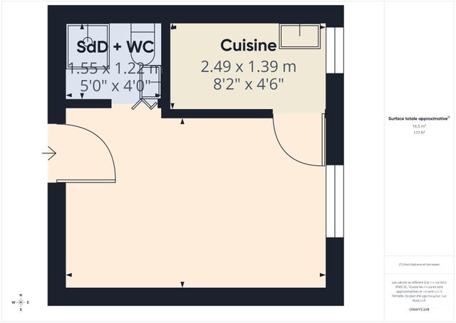 Appartement F1 à vendre - 1 pièce - 17.0 m2 - BOULOGNE BILLANCOURT - 92 - ILE-DE-FRANCE - Century 21 Prestimmo Conseil