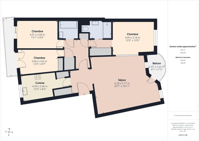 Appartement T4 à louer - 4 pièces - 95.75 m2 - BOULOGNE BILLANCOURT - 92 - ILE-DE-FRANCE - Century 21 Prestimmo Conseil